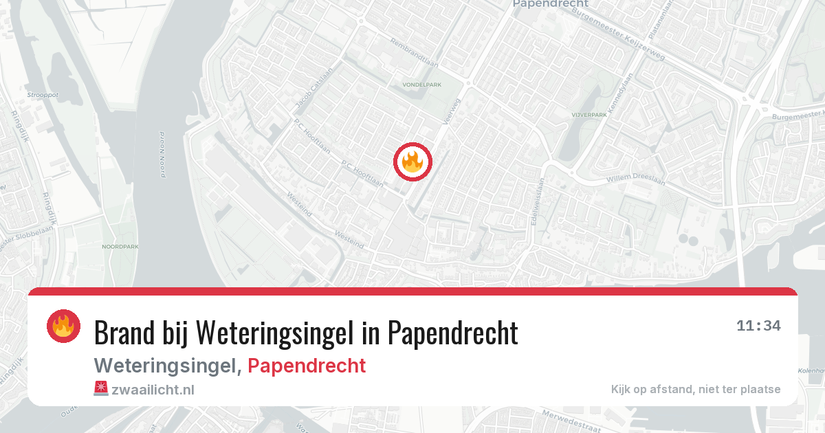 Brand bij Weteringsingel in Papendrecht — 27 mei 2026