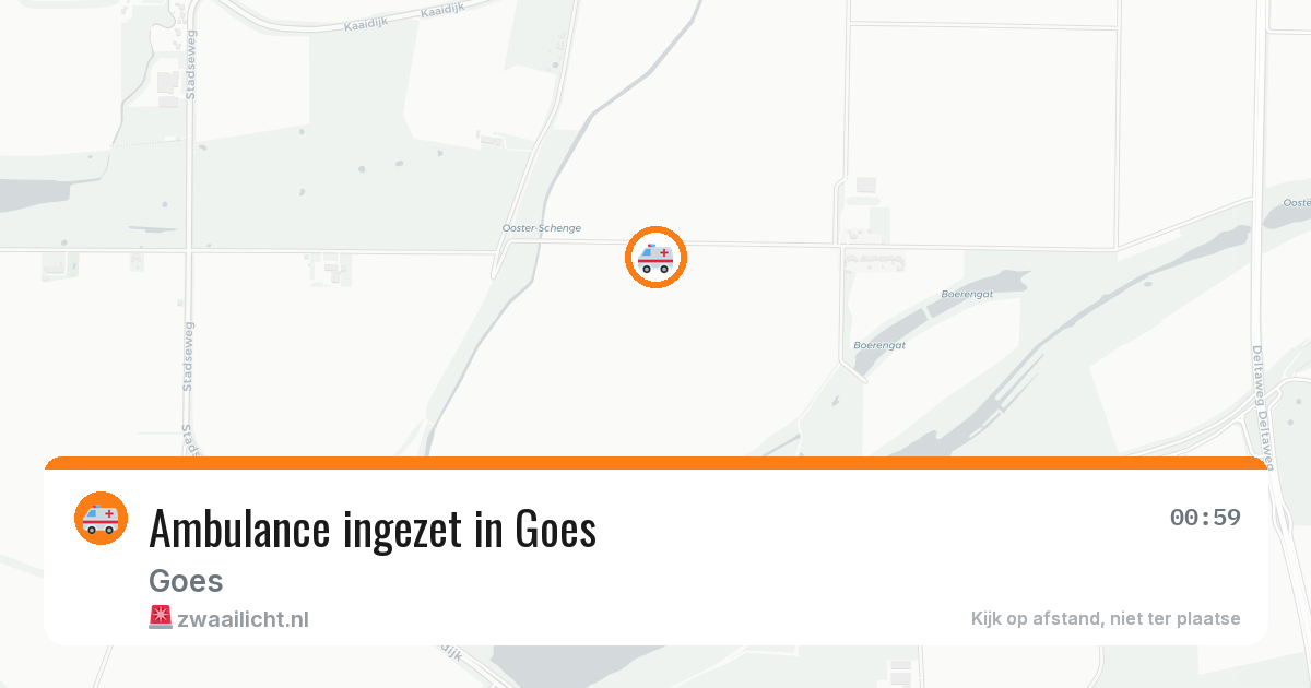 Ambulance ingezet in Goes — 10 aug 2026