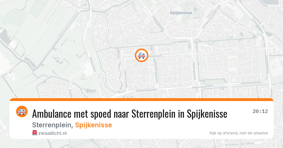 Ambulance met spoed naar Sterrenplein in Spijkenisse — 16 jun 2026