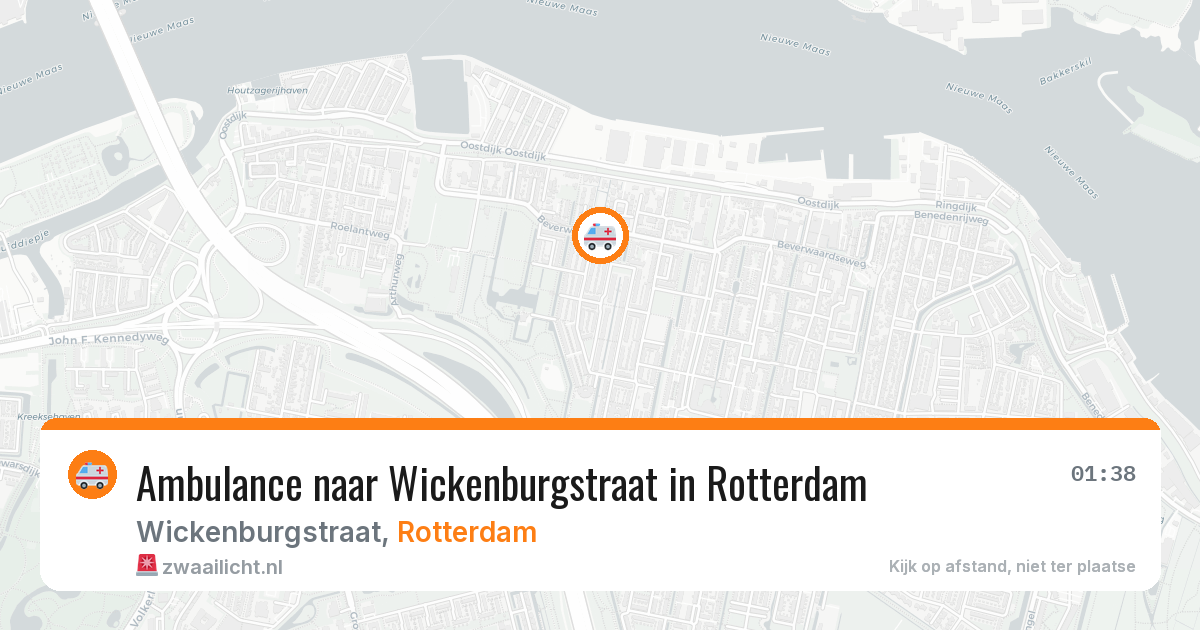 Ambulance naar Wickenburgstraat in Rotterdam — 10 aug 2026