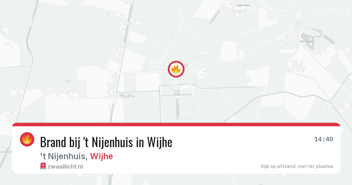 Brand bij 't Nijenhuis in Wijhe — 11 mei 2026