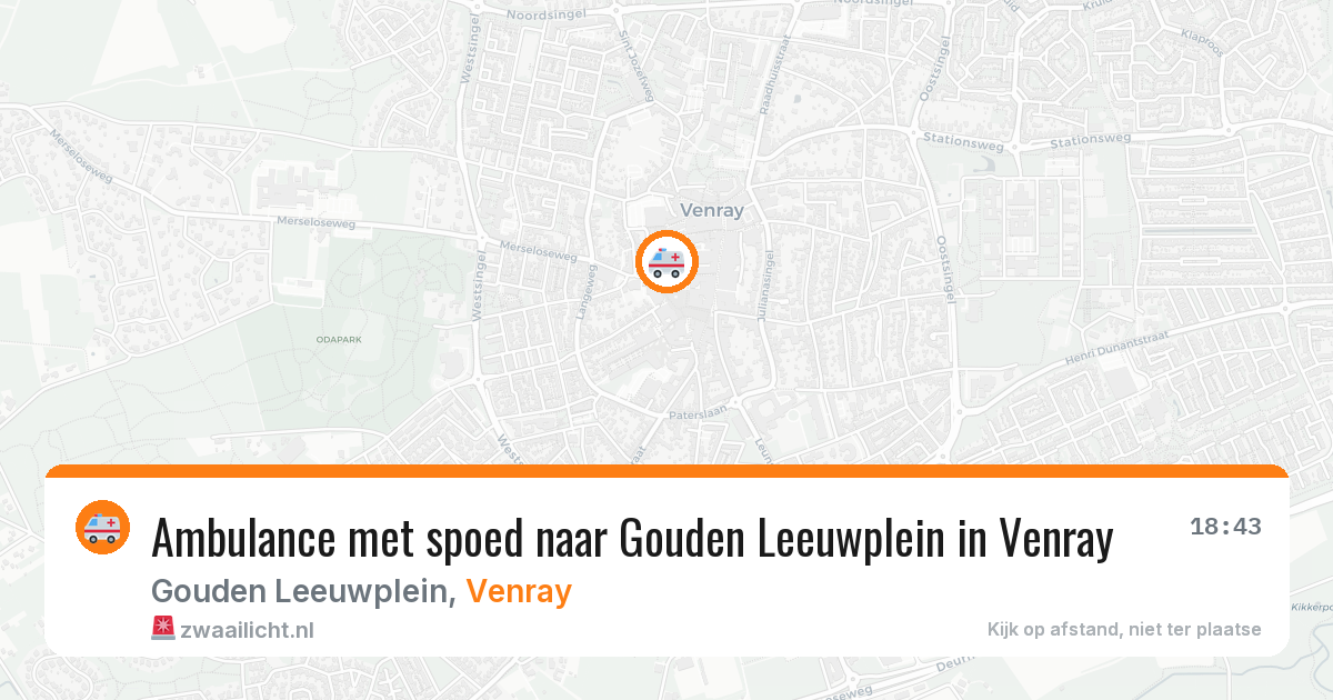 Ambulance met spoed naar Gouden Leeuwplein in Venray — 1 aug 2026