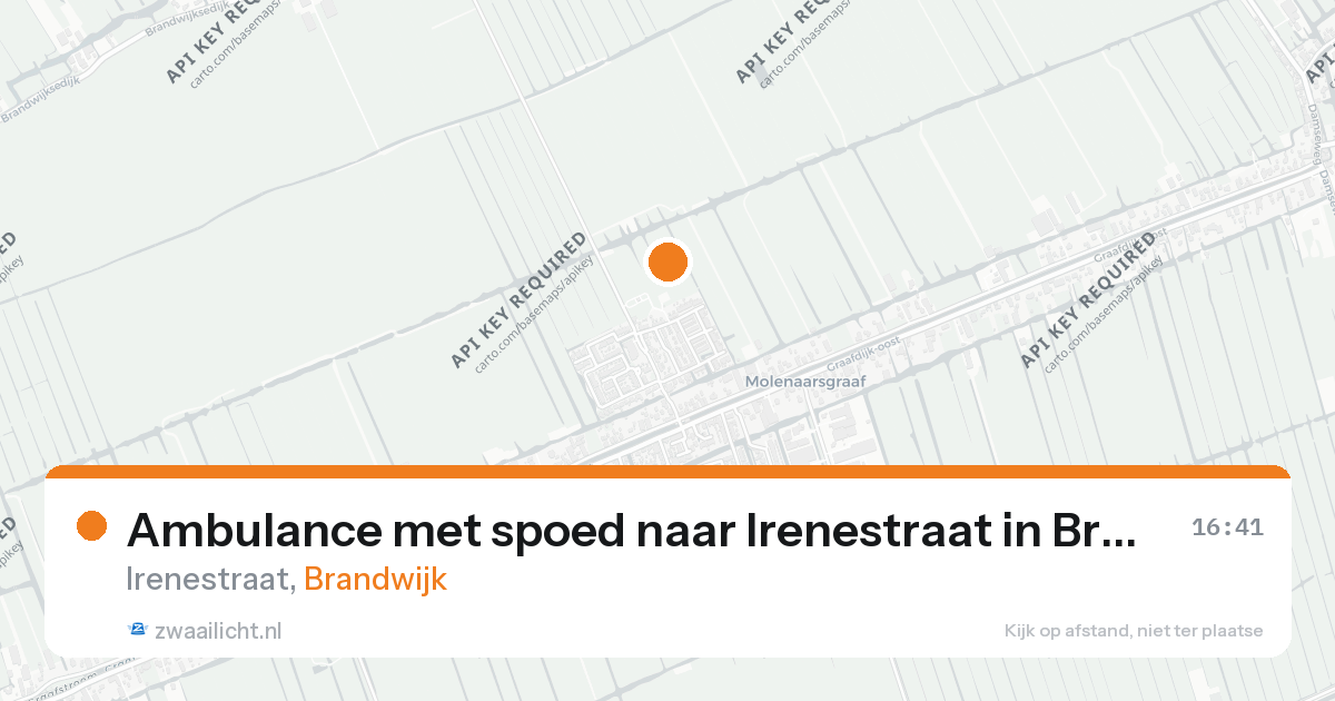 Ambulance met spoed naar Irenestraat in Brandwijk — 21 aug 2026