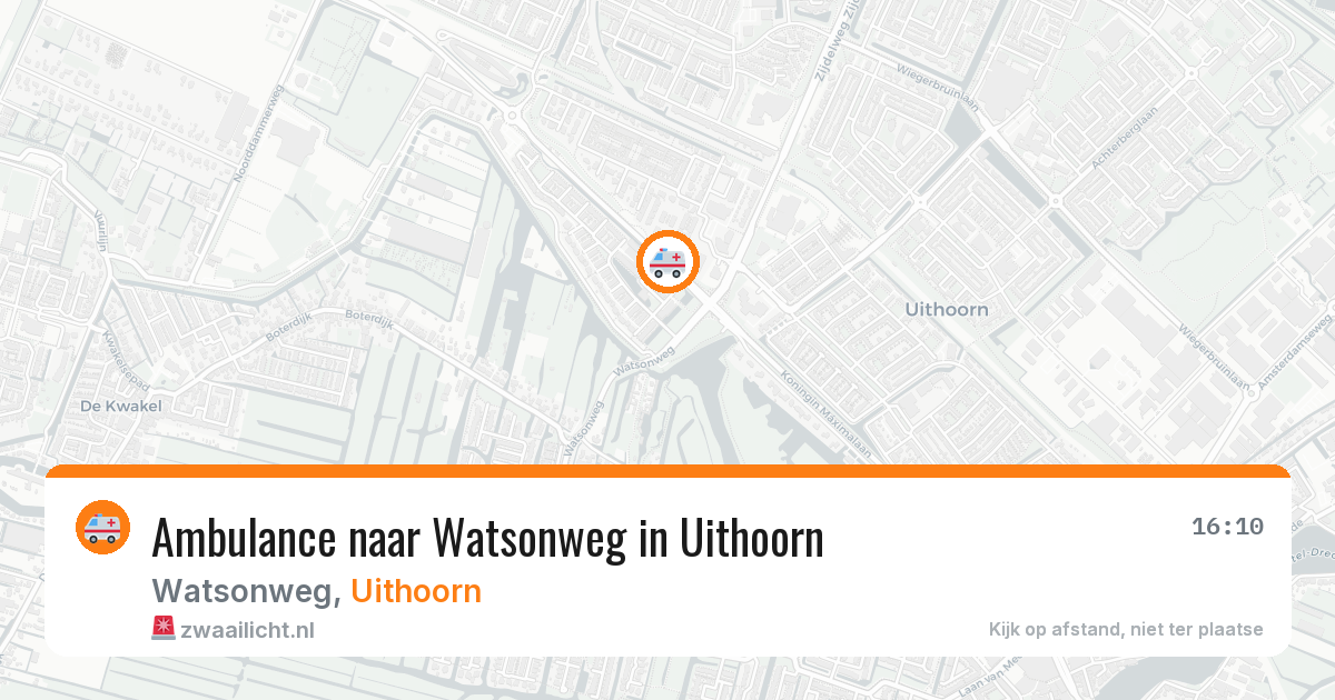 Ambulance naar Watsonweg in Uithoorn — 28 mei 2026