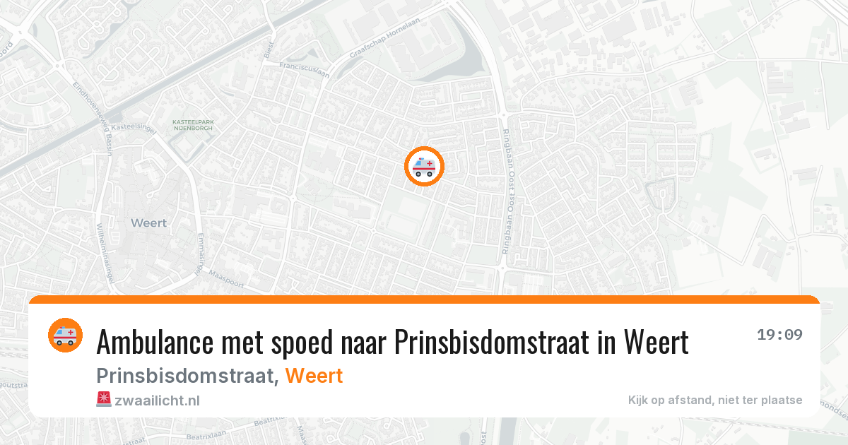 Ambulance met spoed naar Prinsbisdomstraat in Weert — 1 mei 2026