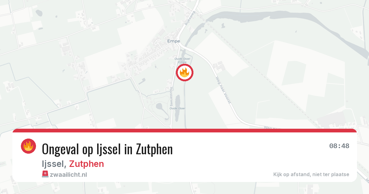 Ongeval op Ijssel in Zutphen — 30 mei 2026