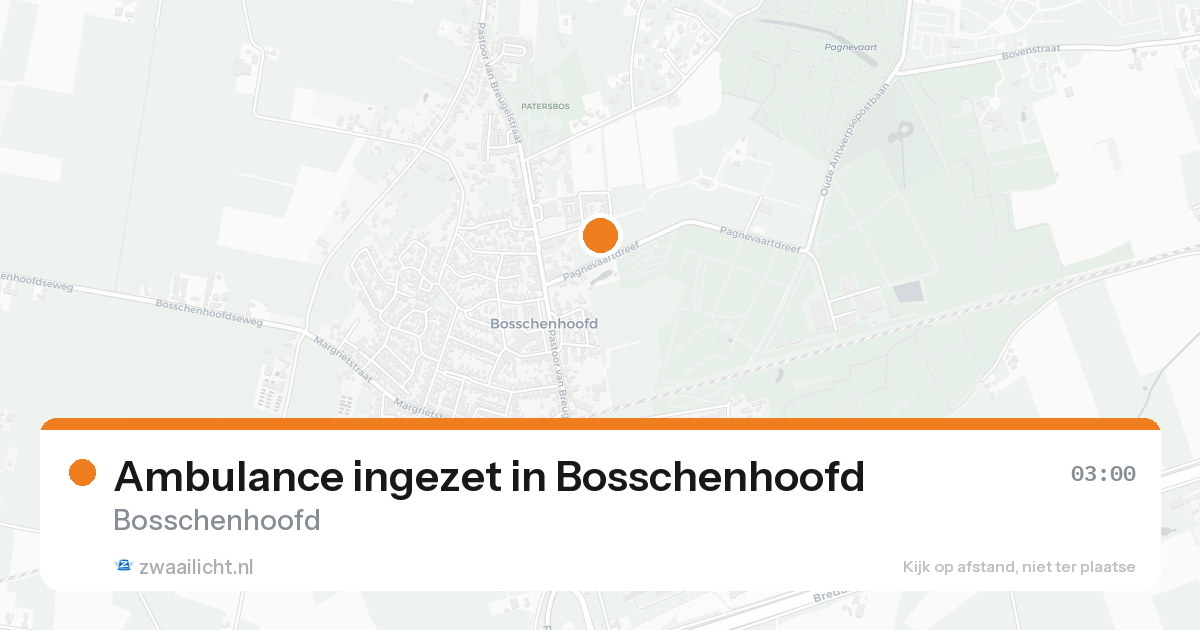 Ambulance ingezet in Bosschenhoofd — 17 aug 2026