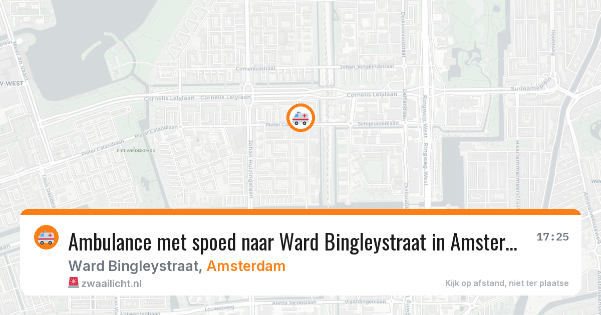 Ambulance met spoed naar Ward Bingleystraat in Amsterdam — 4 jun 2026