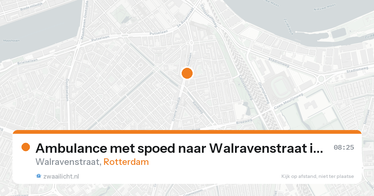 Ambulance met spoed naar Walravenstraat in Rotterdam — 28 mei 2026