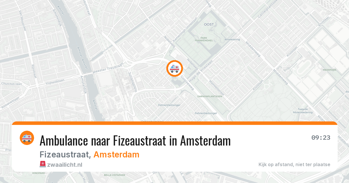 Ambulance naar Fizeaustraat in Amsterdam — 9 mrt 2026