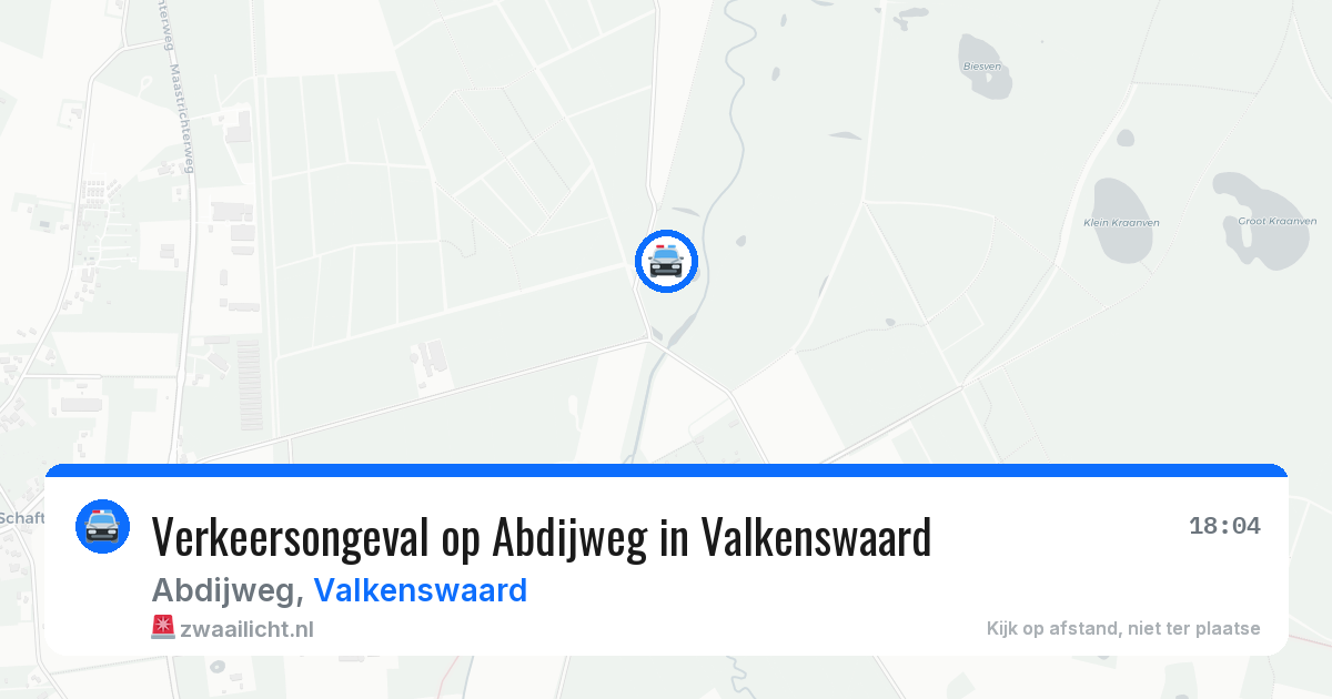 Verkeersongeval op Abdijweg in Valkenswaard — 18 mrt 2026