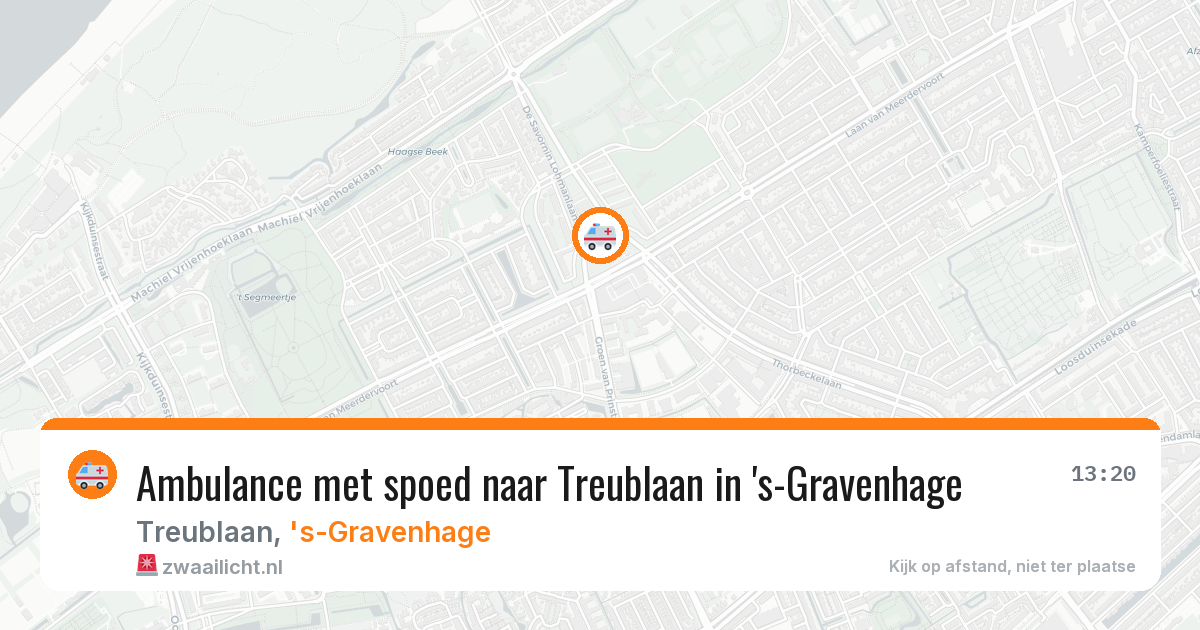 Ambulance met spoed naar Treublaan in 's-Gravenhage — 5 aug 2026