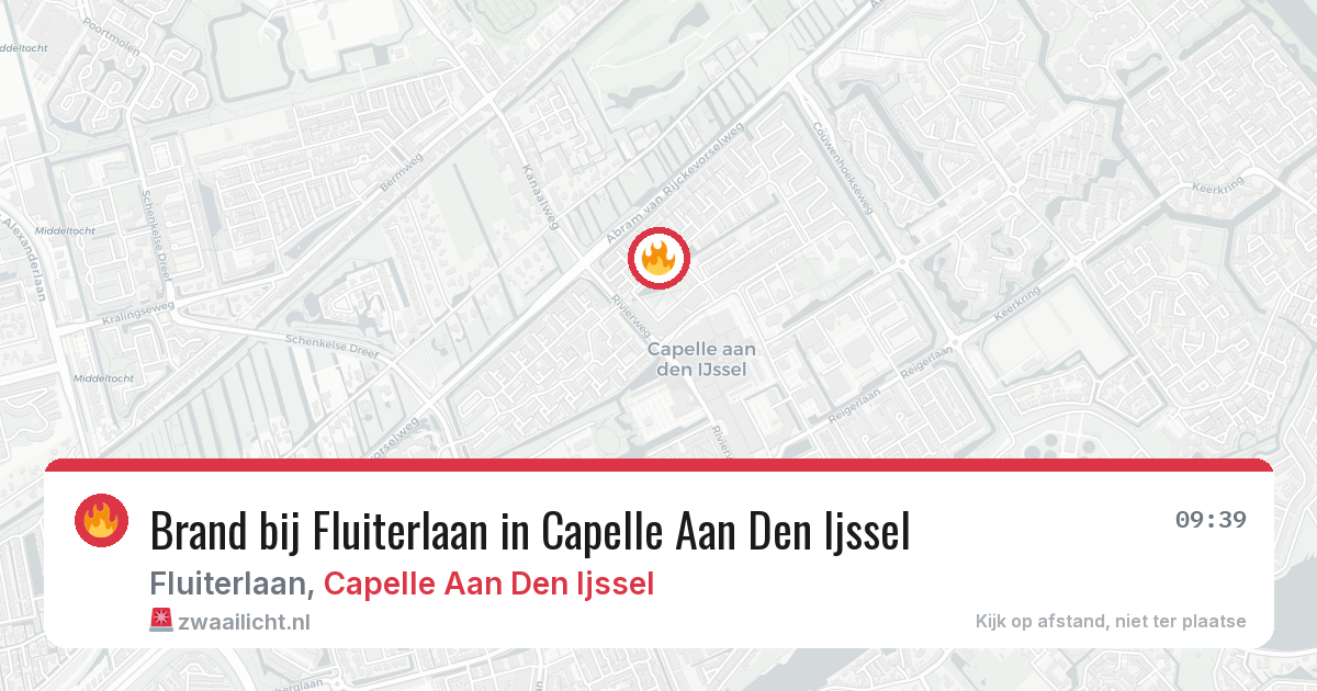 Brand bij Fluiterlaan in Capelle Aan Den Ijssel — 24 jun 2026