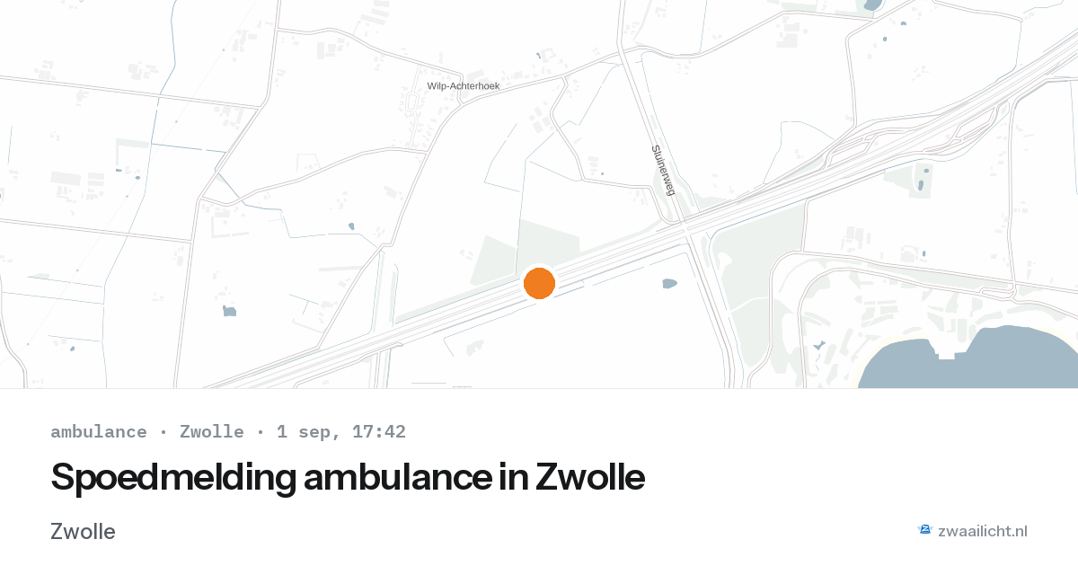 Spoedmelding ambulance in Zwolle — 1 sep 2026