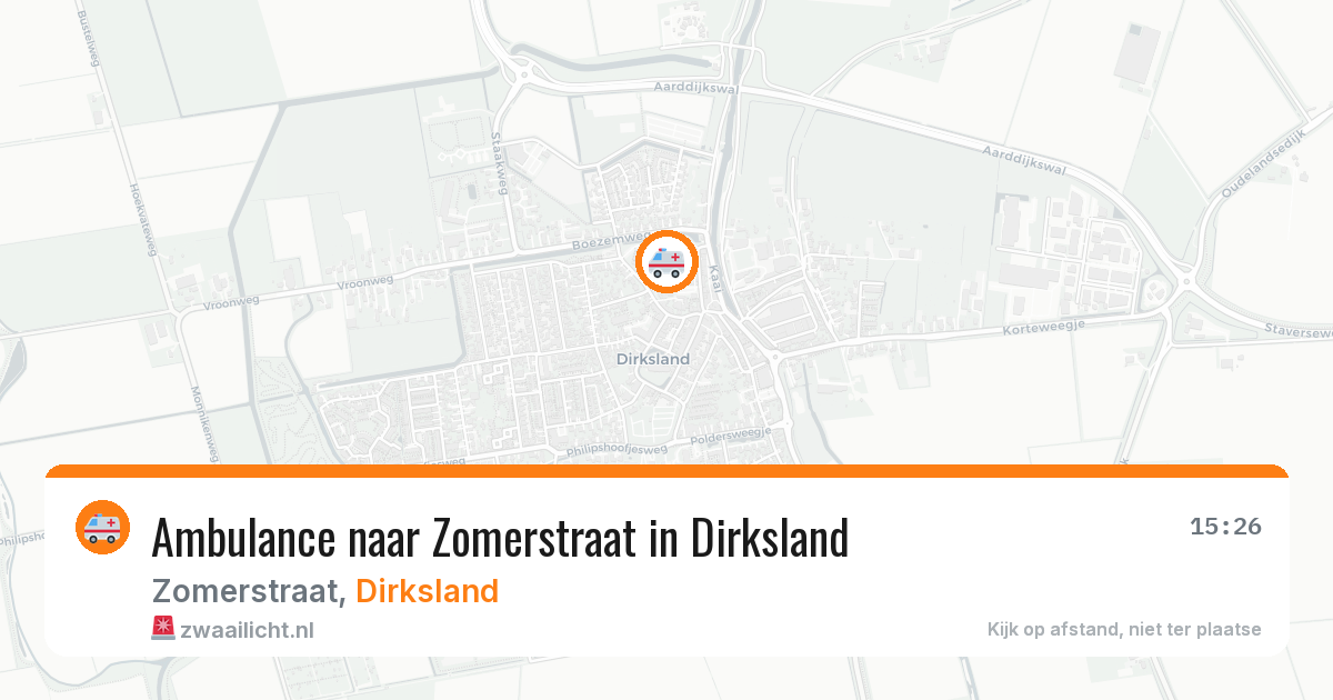 Ambulance naar Zomerstraat in Dirksland — 29 mei 2026