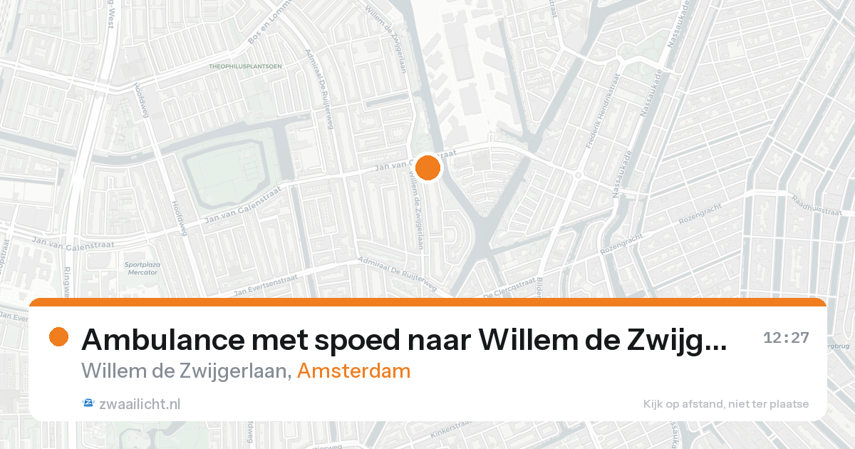 Ambulance met spoed naar Willem de Zwijgerlaan in Amsterdam — 7 feb 2026