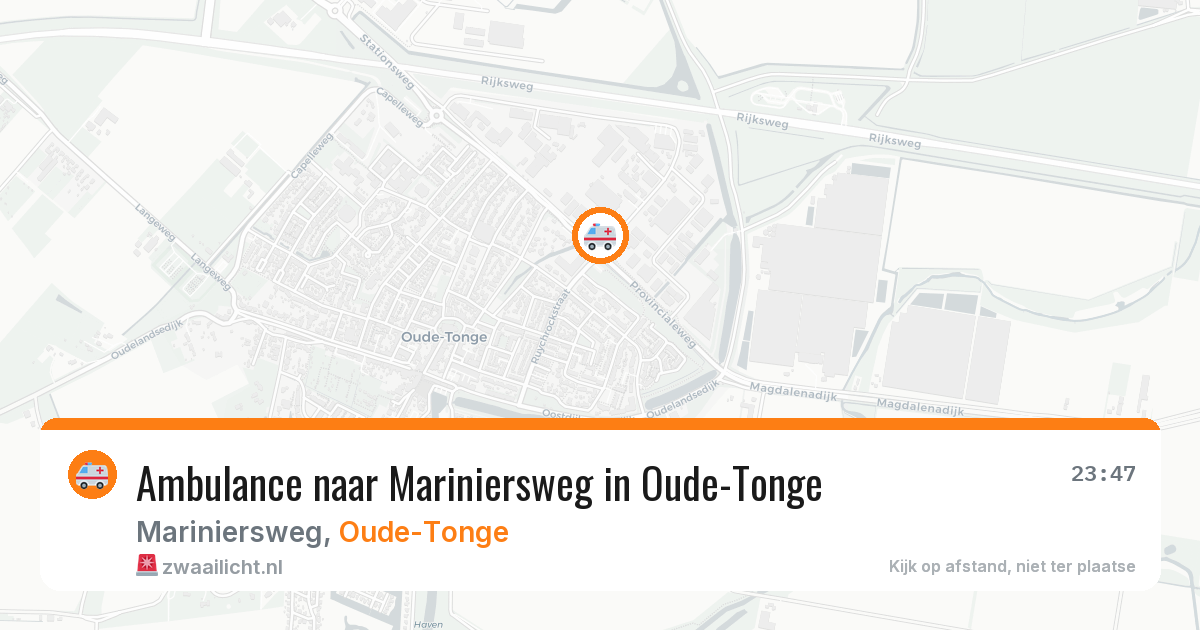 Ambulance naar Mariniersweg in Oude-Tonge — 15 jun 2026
