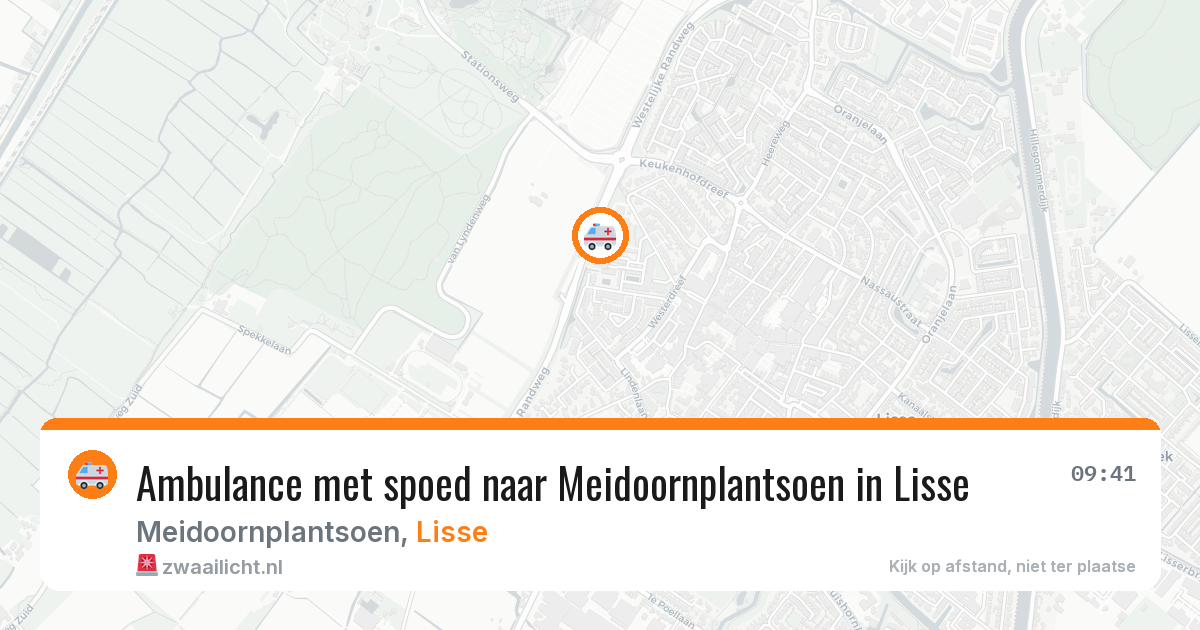 Ambulance met spoed naar Meidoornplantsoen in Lisse — 17 jun 2026