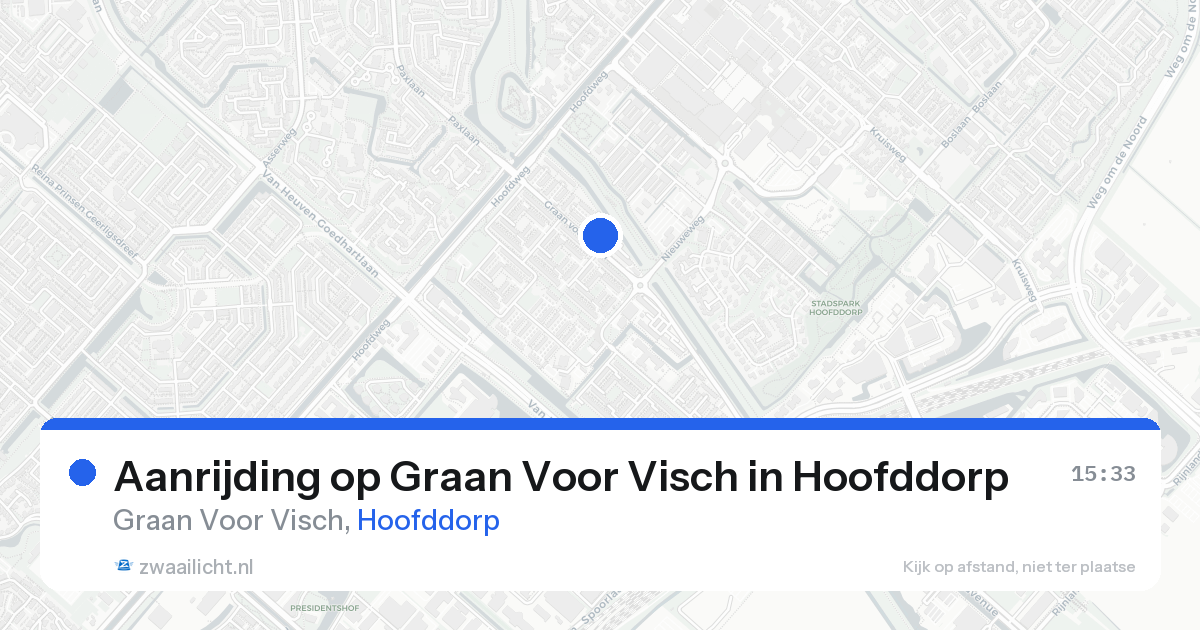 Aanrijding op Graan Voor Visch in Hoofddorp — 16 aug 2026