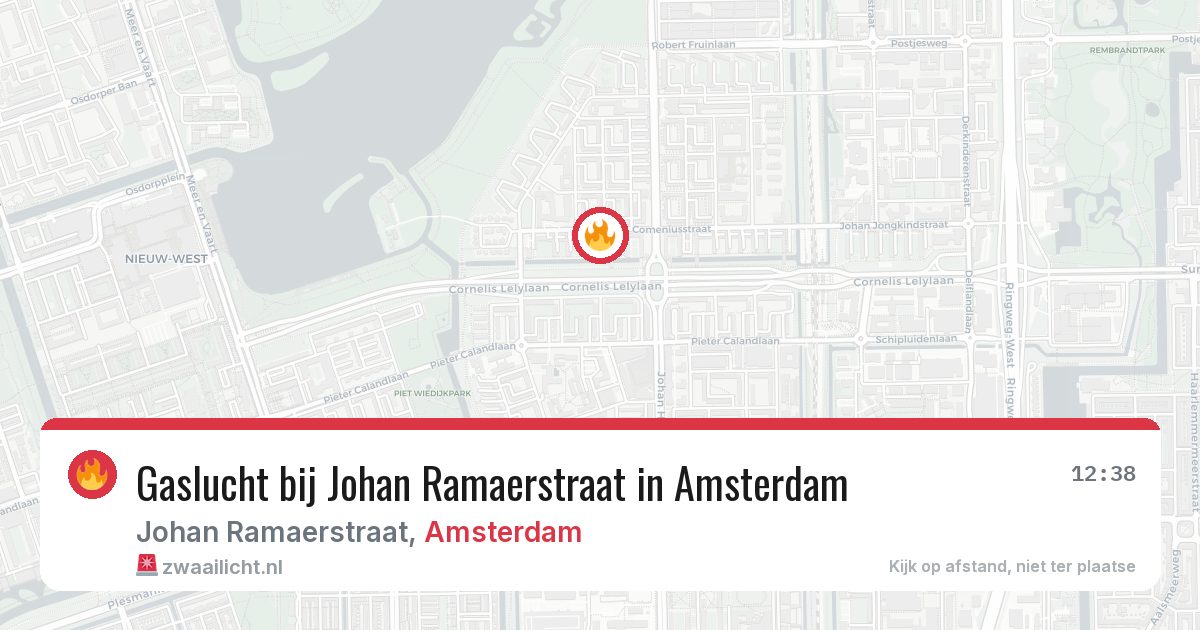 Gaslucht bij Johan Ramaerstraat in Amsterdam — 5 mei 2026