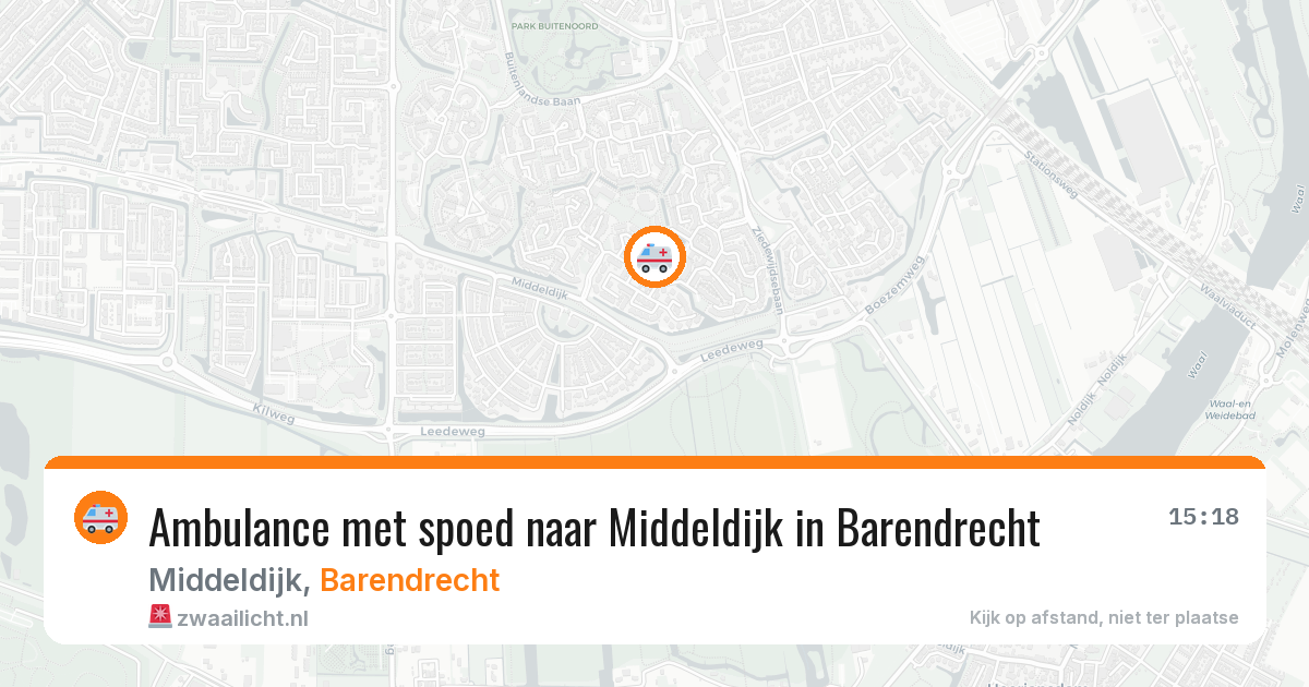 Ambulance met spoed naar Middeldijk in Barendrecht — 21 mrt 2026