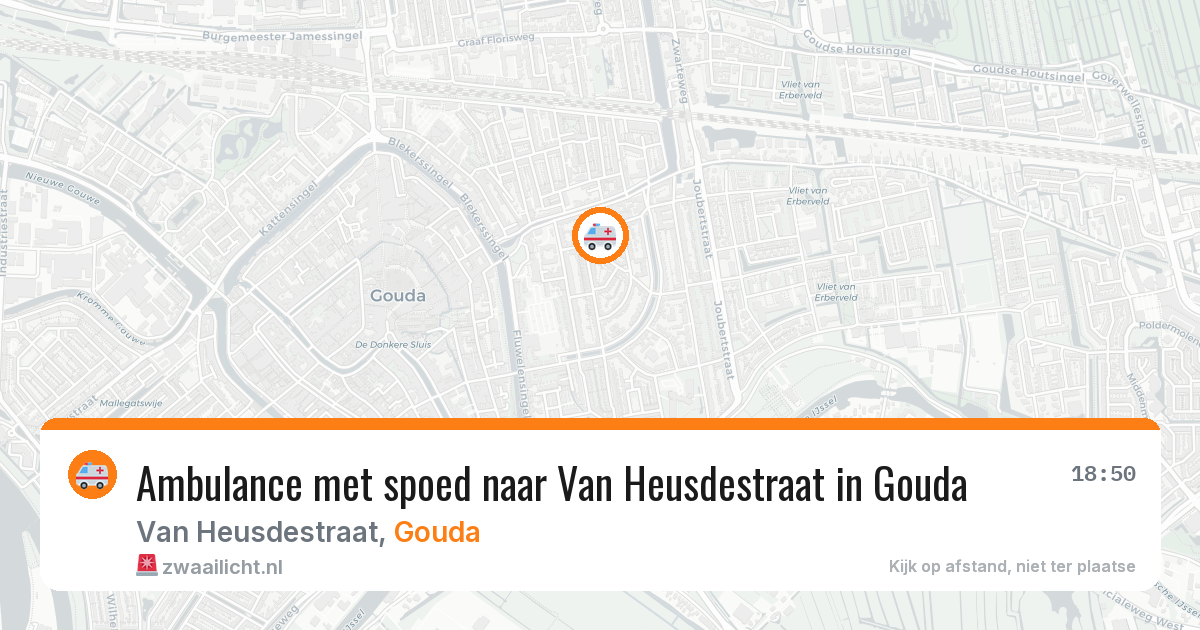 Ambulance met spoed naar Van Heusdestraat in Gouda — 13 apr 2026