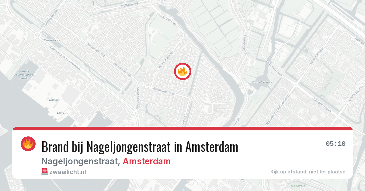 Brand bij Nageljongenstraat in Amsterdam — 17 apr 2026