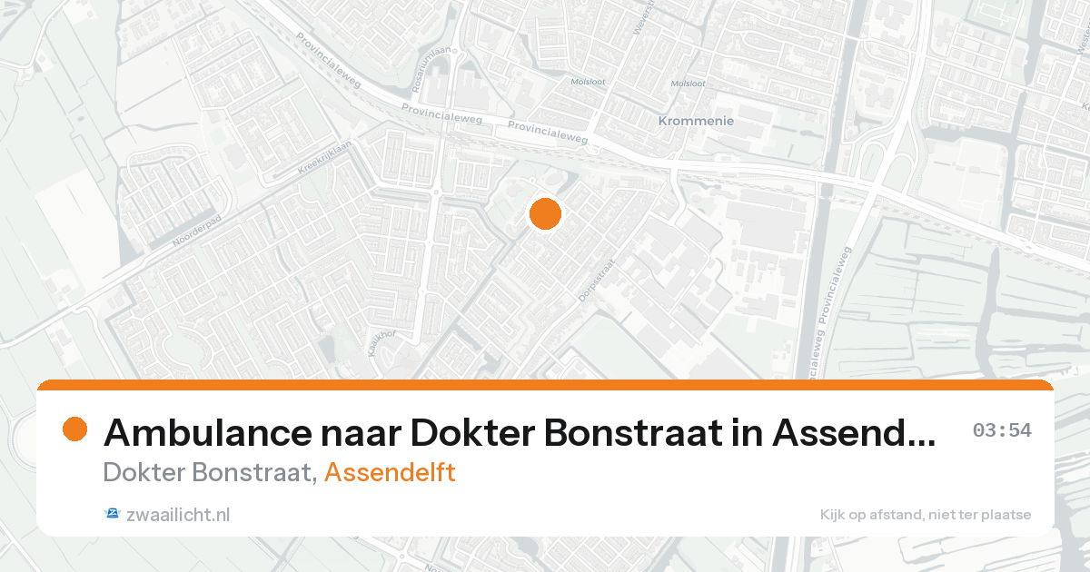 Ambulance naar Dokter Bonstraat in Assendelft — 4 jun 2026