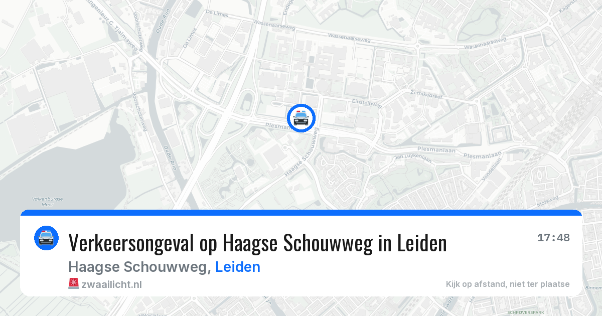 Verkeersongeval op Haagse Schouwweg in Leiden — 1 apr 2026