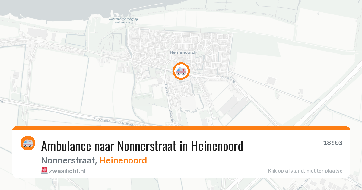 Ambulance naar Nonnerstraat in Heinenoord — 15 mei 2026