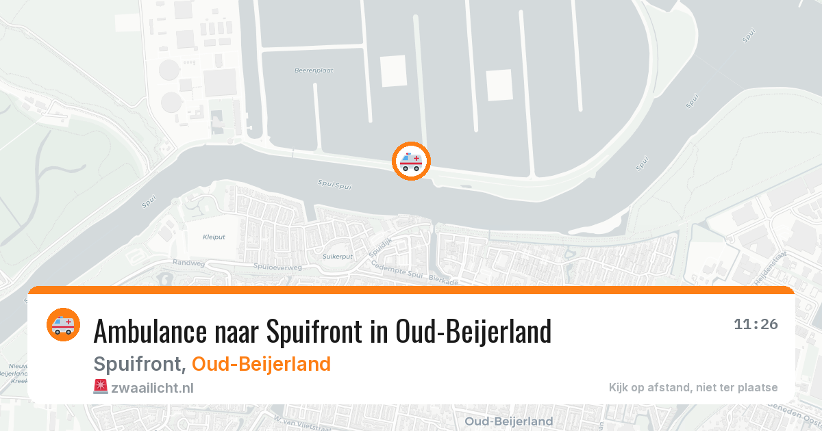 Ambulance naar Spuifront in Oud-Beijerland — 7 apr 2026