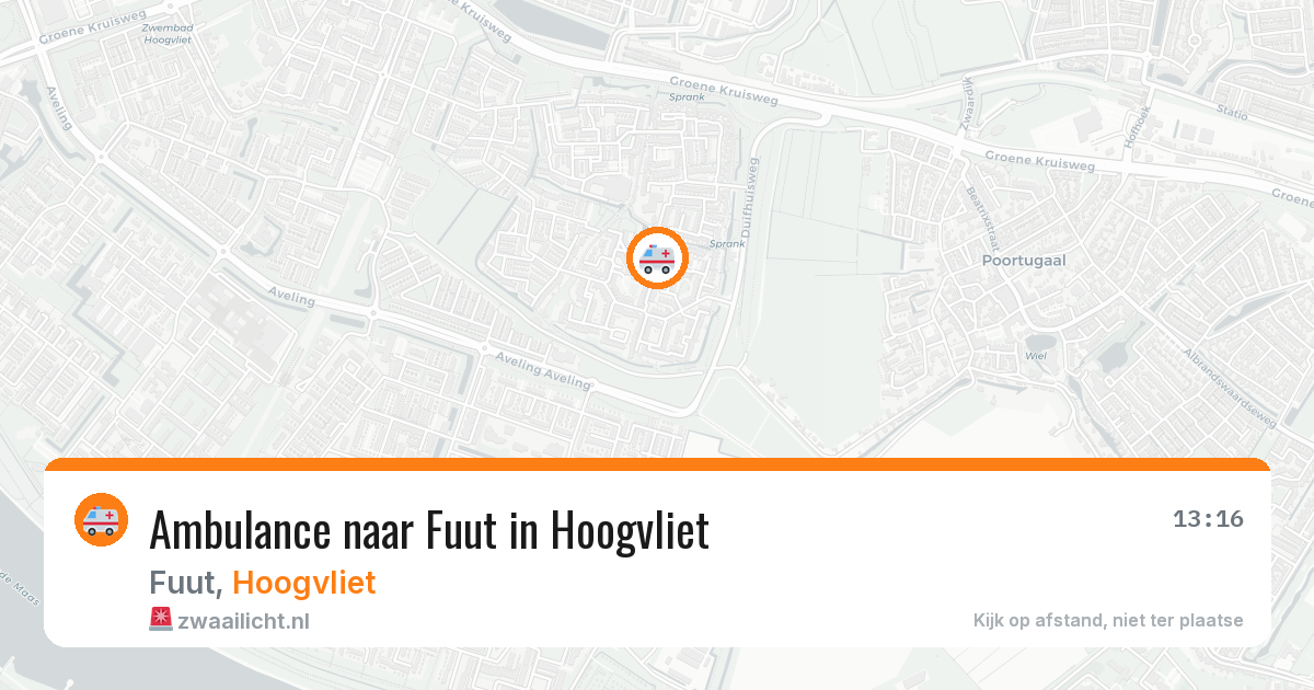 Ambulance naar Fuut in Hoogvliet — 5 aug 2026