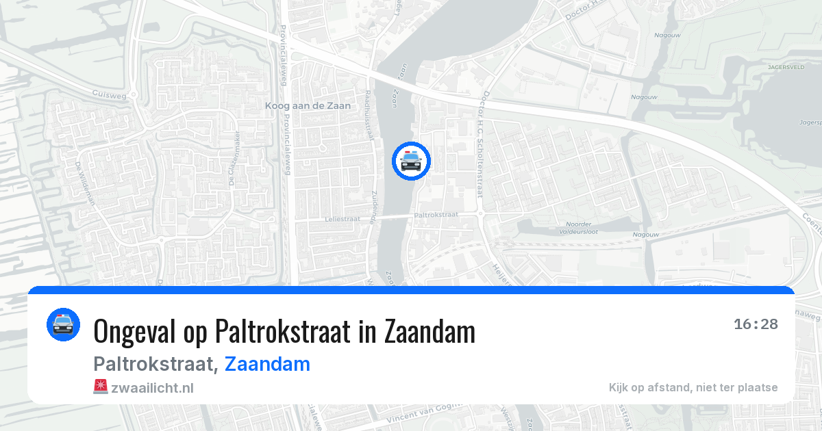 Ongeval op Paltrokstraat in Zaandam — 16 mrt 2026