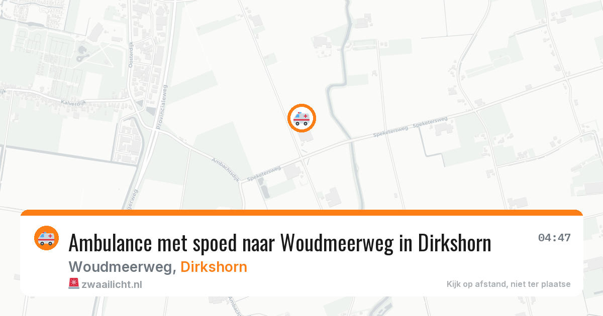 Ambulance met spoed naar Woudmeerweg in Dirkshorn — 22 mrt 2026