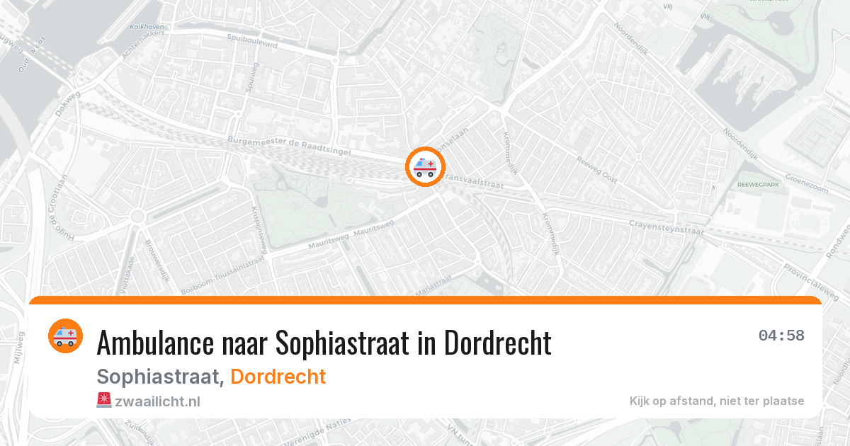 Ambulance naar Sophiastraat in Dordrecht — 22 mei 2026