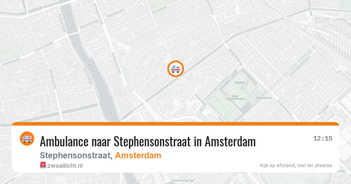 Ambulance naar Stephensonstraat in Amsterdam — 30 mei 2026