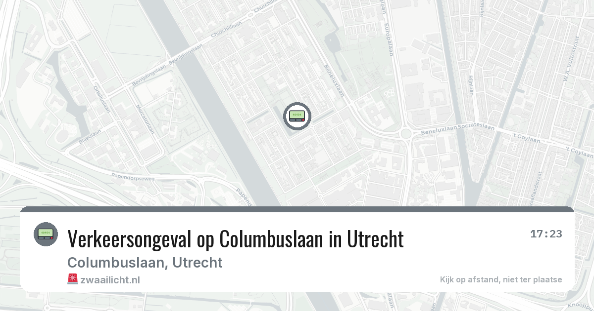 Verkeersongeval op Columbuslaan in Utrecht — 5 mrt 2026