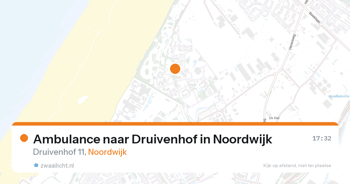 Ambulance naar Druivenhof in Noordwijk — 28 aug 2026