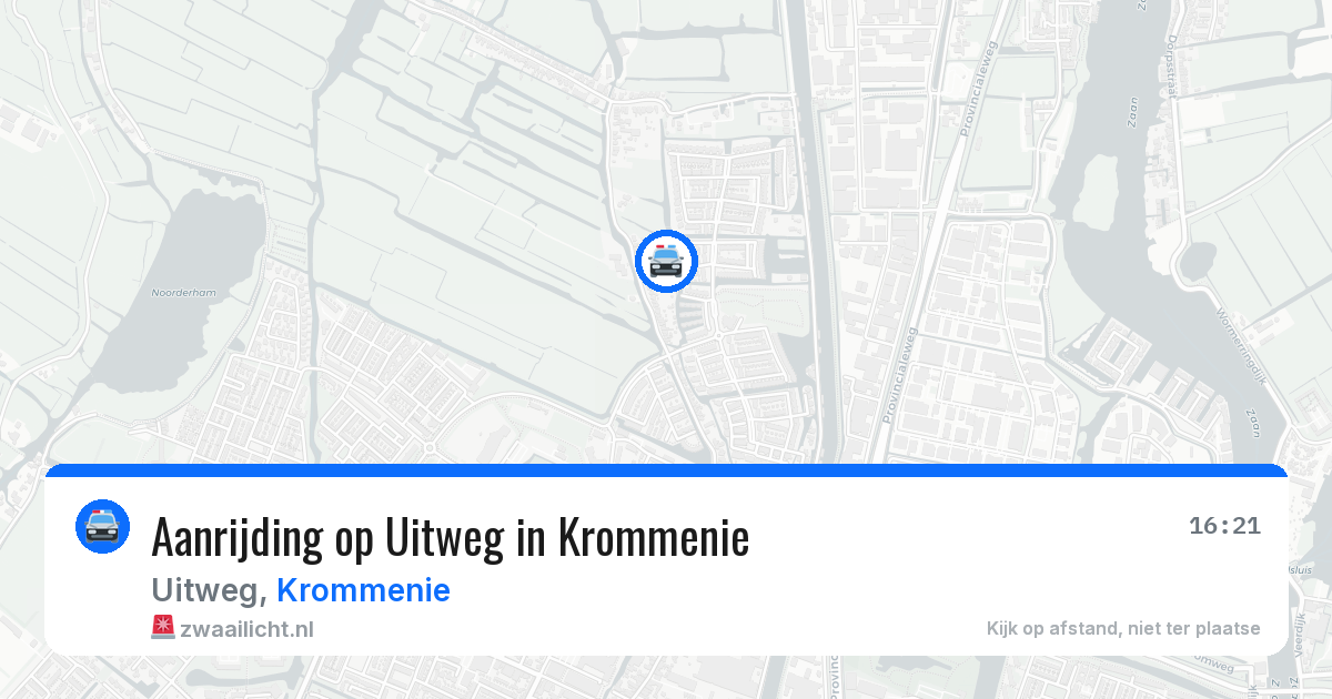 Aanrijding op Uitweg in Krommenie — 3 aug 2026