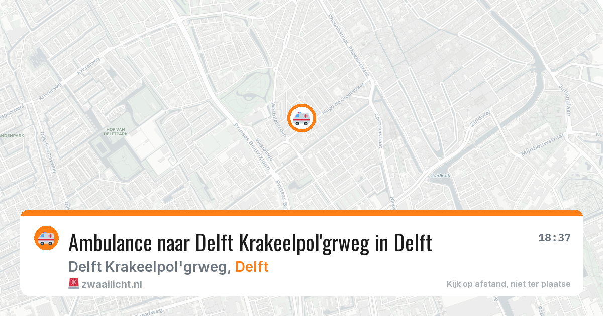 Ambulance naar Delft Krakeelpol'grweg in Delft — 12 mei 2026