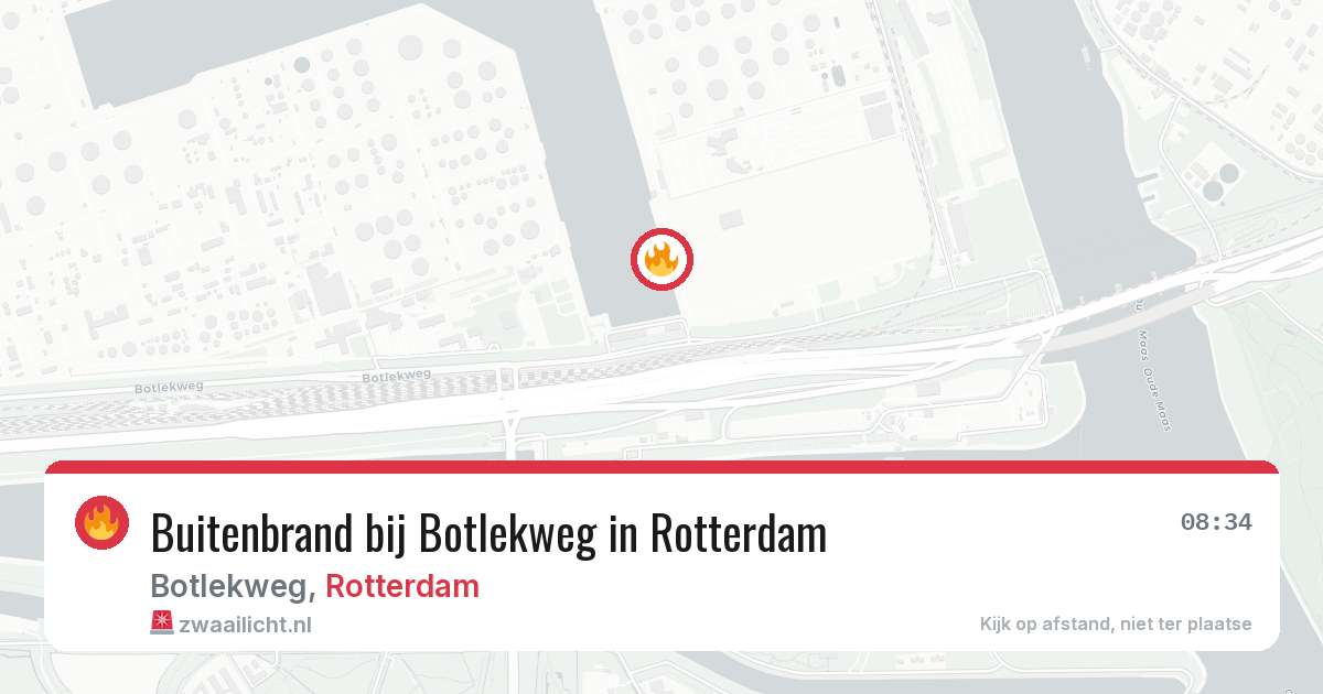 Buitenbrand bij Botlekweg in Rotterdam — 5 mrt 2026