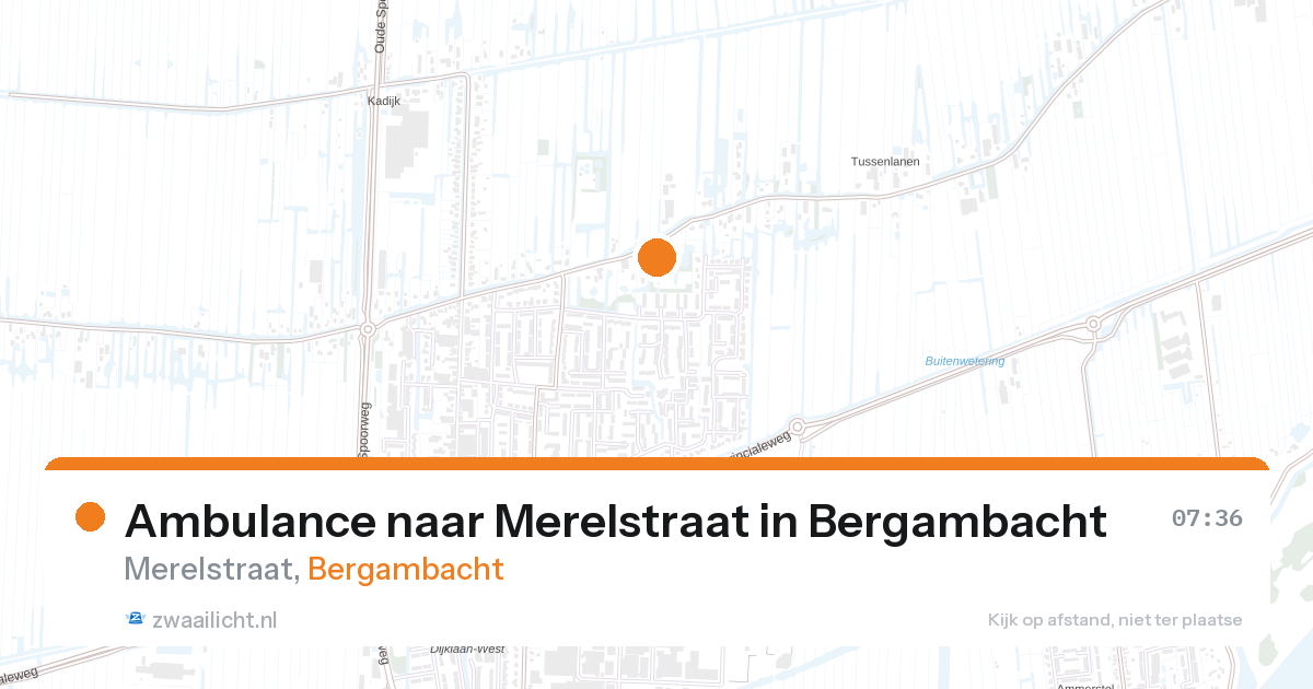 Ambulance naar Merelstraat in Bergambacht — 28 aug 2026