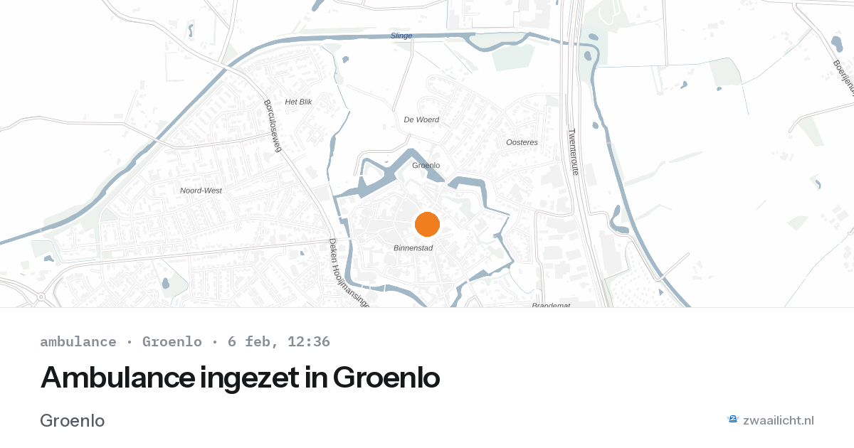 Ambulance ingezet in Groenlo — 6 feb 2026