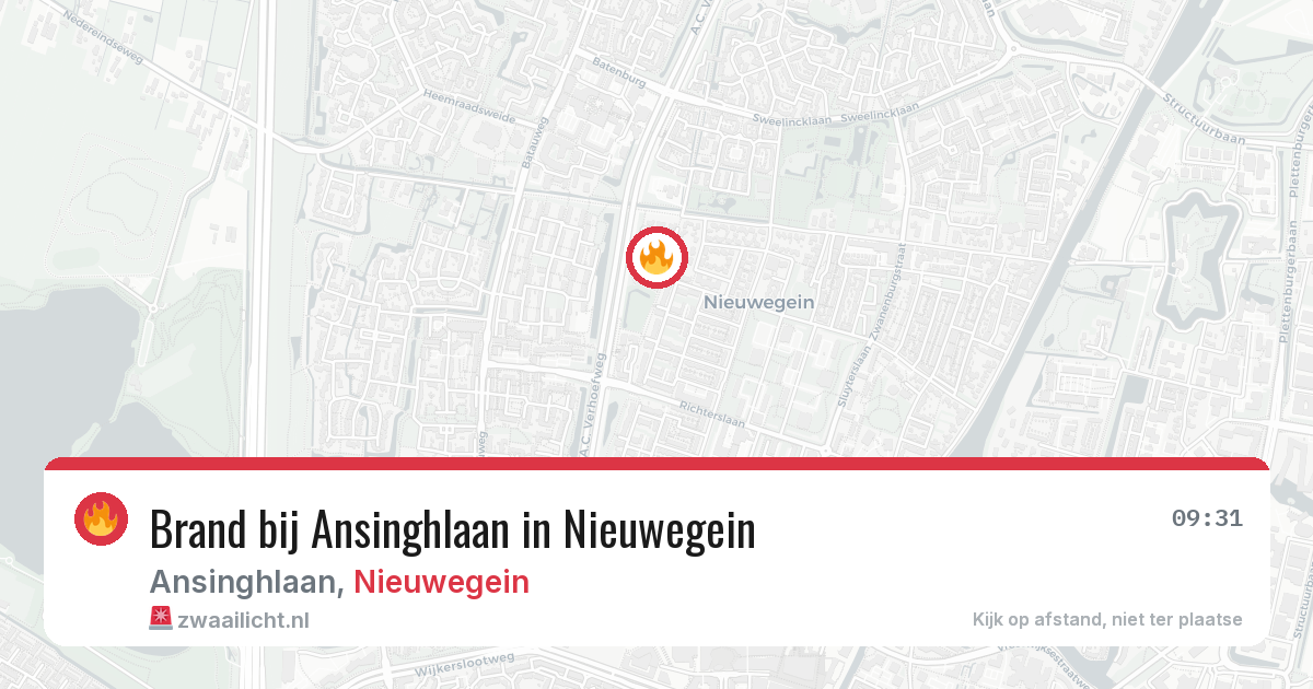 Brand bij Ansinghlaan in Nieuwegein — 26 jun 2026