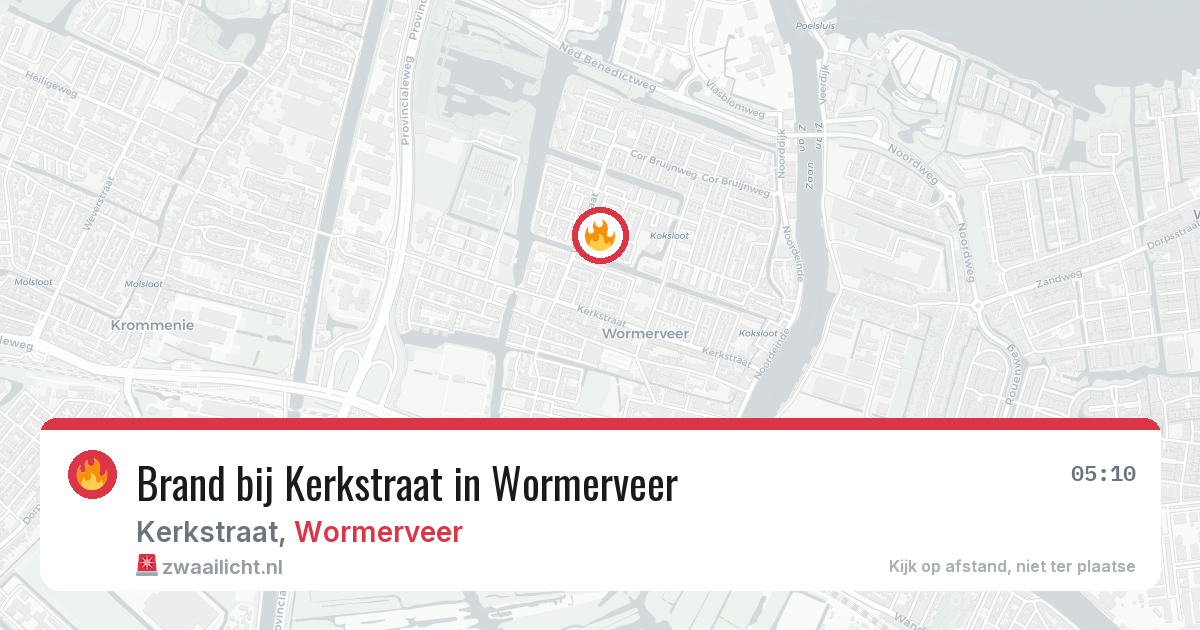 Brand bij Kerkstraat in Wormerveer — 1 jul 2026