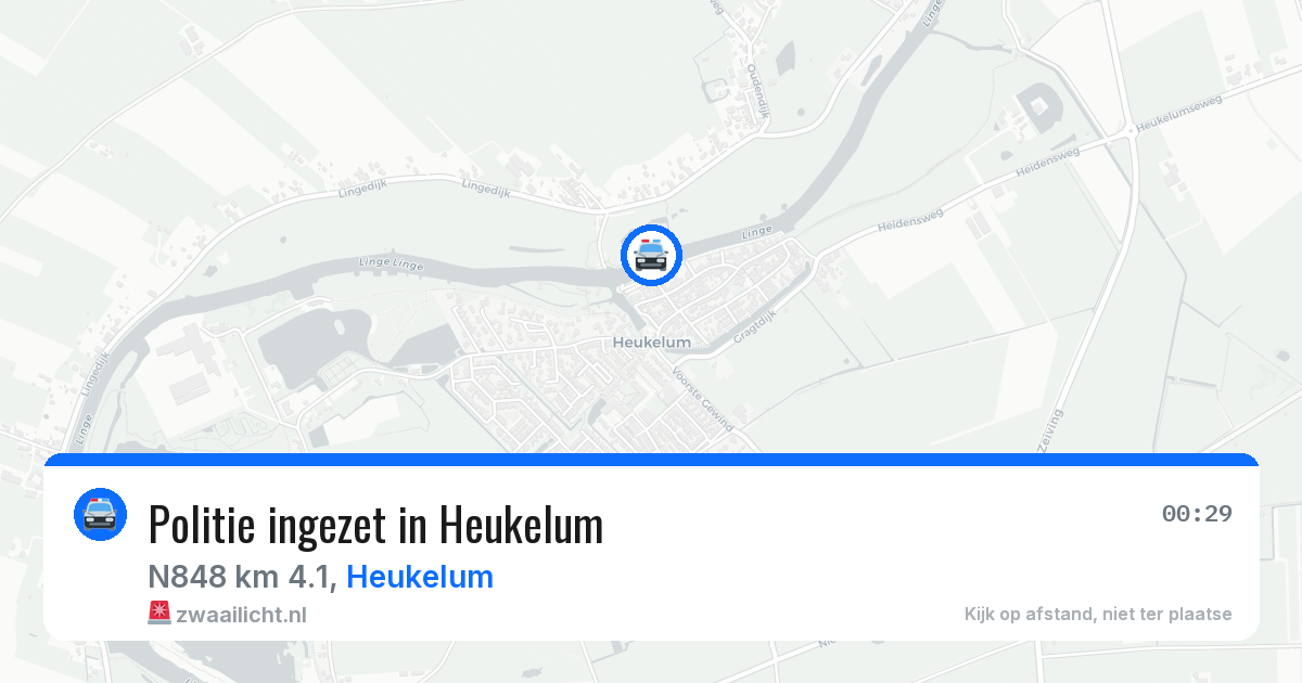 Politie ingezet in Heukelum — 30 mrt 2026 | 🚨 Zwaailicht.nl