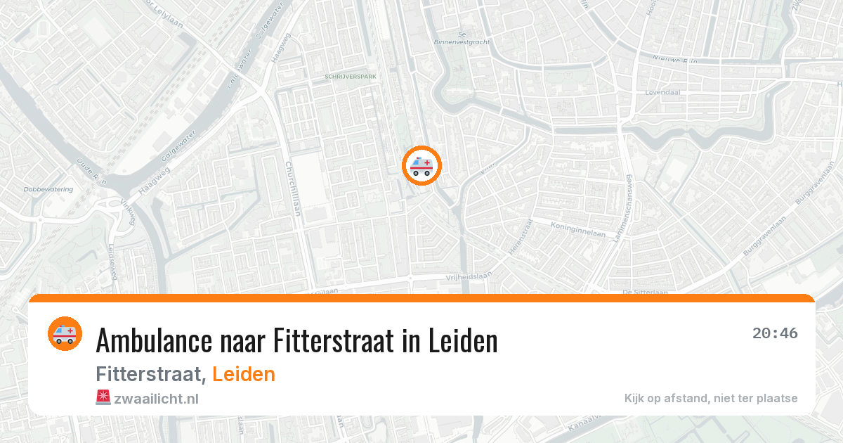 Ambulance naar Fitterstraat in Leiden — 27 jun 2026