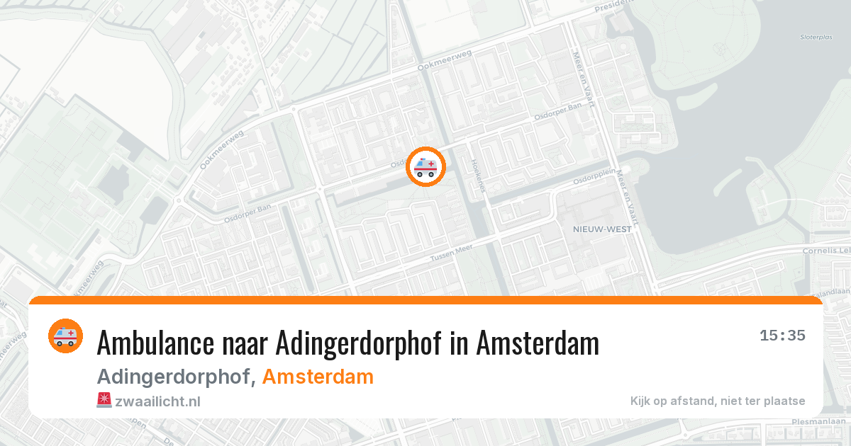Ambulance naar Adingerdorphof in Amsterdam — 3 mei 2026