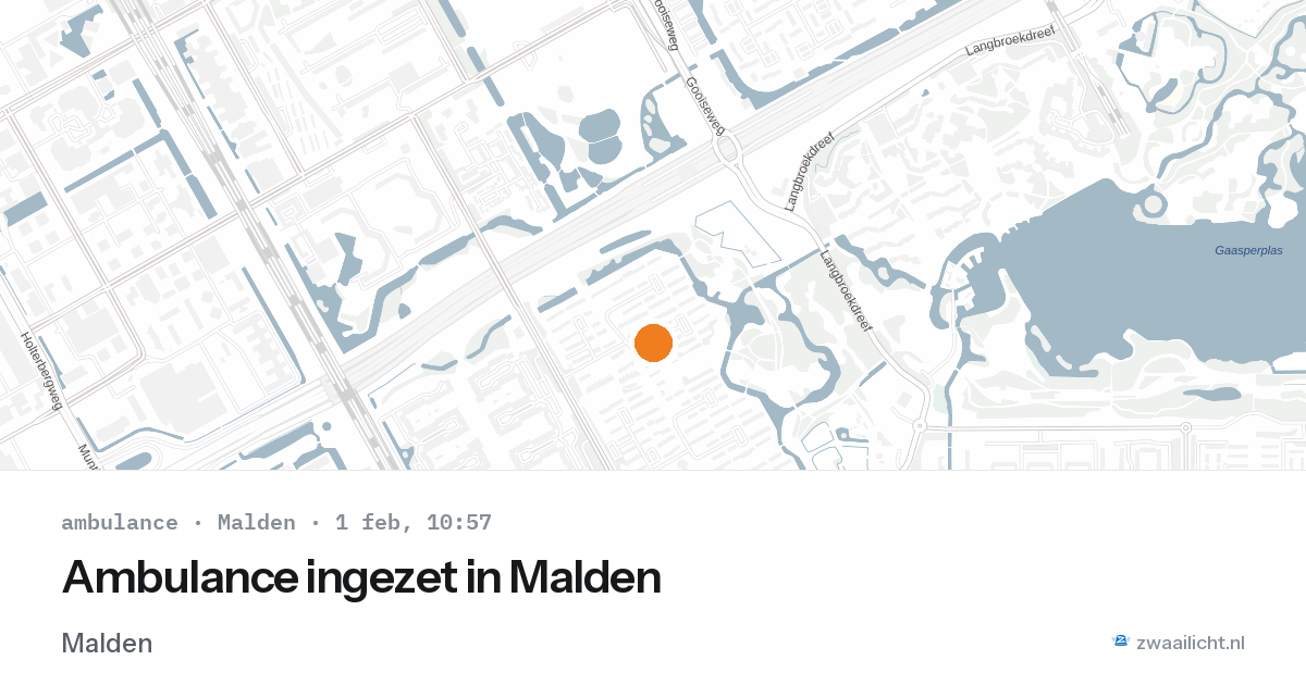 Ambulance ingezet in Malden — 1 feb 2026