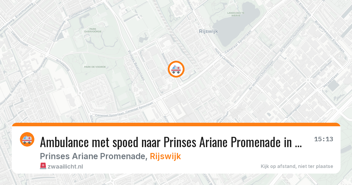 Ambulance met spoed naar Prinses Ariane Promenade in Rijswijk — 21 mei 2026